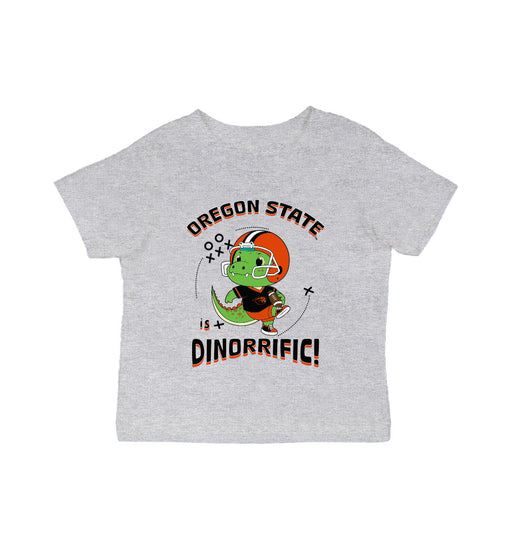 Oregon State Beavers Vive La Fete Dinorrific Heather Grey Cotton Short Sleeve Tee