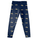 Oral Roberts Golden Eagles Vive La Fete Girl Game Day All Over Two Logos Elastic Waist Classic Play Navy Leggings Tights