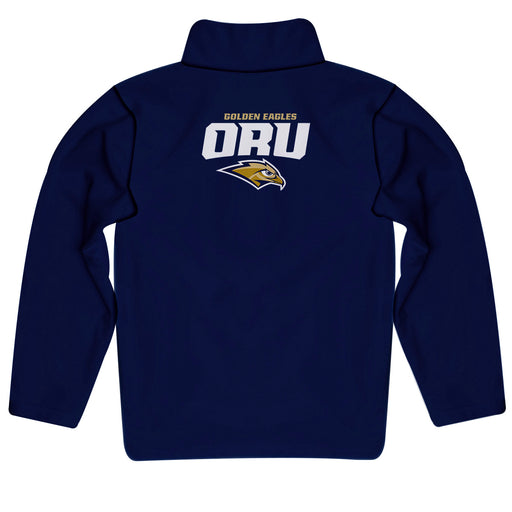 Oral Roberts University Golden Eagles Vive La Fete Game Day Solid Navy Quarter Zip Pullover Sleeves - Vive La Fête - Online Apparel Store