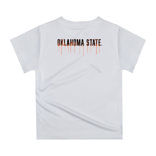 Oklahoma State Cowboys Original Dripping Football Helmet White T-Shirt by Vive La Fete - Vive La Fête - Online Apparel Store