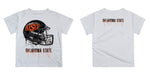 Oklahoma State Cowboys Original Dripping Football Helmet White T-Shirt by Vive La Fete - Vive La Fête - Online Apparel Store