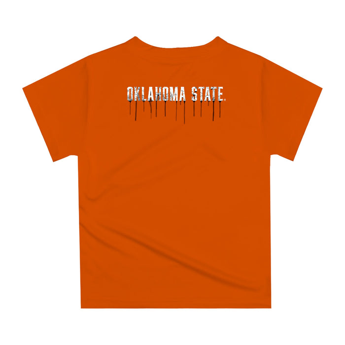 Oklahoma State Cowboys Original Dripping Football Helmet Orange T-Shirt by Vive La Fete - Vive La Fête - Online Apparel Store