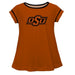 Oklahoma State Solid Orange Laurie Top Short Sleeve