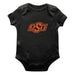 OSU Cowboys Cotton Short Sleeve Bodysuit Black