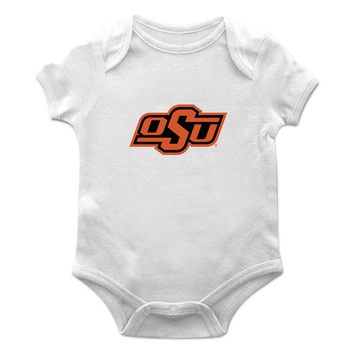 OSU Cowboys Cotton Short Sleeve Bodysuit White