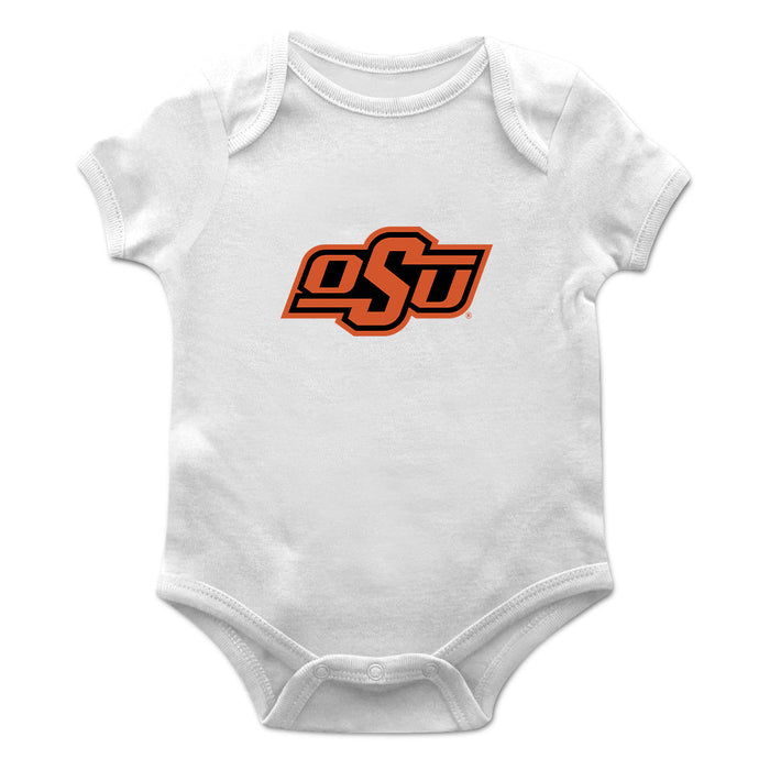 OSU Cowboys Cotton Short Sleeve Bodysuit White