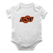 OSU Cowboys Cotton Short Sleeve Bodysuit White