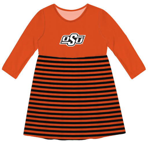OSU Cowboys Vive La Fete Girls Game Day Long Sleeve Orange Stripe on Skirt - Vive La Fête - Online Apparel Store