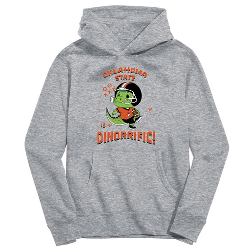 OSU Cowboys Dinorrific Heather Grey Cotton Youth Hoodie