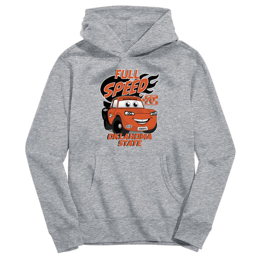 OSU Cowboys Full Speed Heather Grey Cotton Youth Hoodie