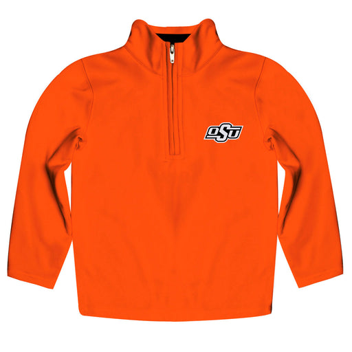 Oklahoma State Cowboys Vive La Fete Game Day Solid Orange Quarter Zip Pullover Sleeves