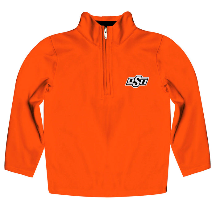 Oklahoma State Cowboys Vive La Fete Game Day Solid Orange Quarter Zip Pullover Sleeves