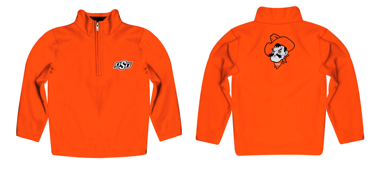 Oklahoma State Cowboys Vive La Fete Game Day Solid Orange Quarter Zip Pullover Sleeves - Vive La Fête - Online Apparel Store
