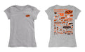 OSU Cowboys Hand Sketched Vive La Fete Impressions Artwork Grey Girls Cotton Short Sleeve Tee - Vive La Fête - Online Apparel Store