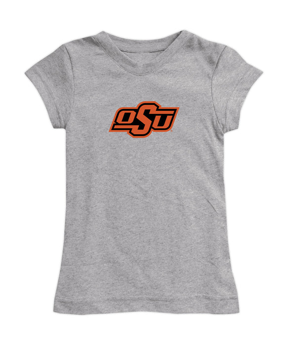 OSU Cowboys Girl´s Fitted Cotton T-shirt Grey
