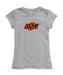 OSU Cowboys Girl´s Fitted Cotton T-shirt Grey