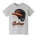 OSU Cowboys Original Dripping Baseball Helmet Grey Cotton T-Shirt  by Vive La Fete
