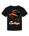 OSU Cowboys Original Dripping Baseball Helmet Black T-Shirt Cotton by Vive La Fete
