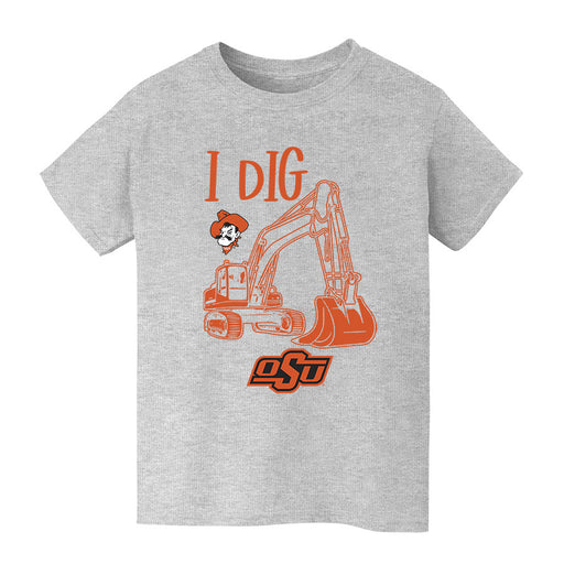 OSU Cowboys Vive La Fete Excavator Heather Grey Cotton Short Sleeve Tee
