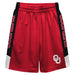 Oklahoma Sooners Vive La Fete Game Day Red Stripes Boys Solid Black Athletic Mesh Short