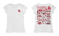 Oklahoma Sooners Hand Sketched Vive La Fete Impressions Artwork White Girls Cotton Short Sleeve Tee - Vive La Fête - Online Apparel Store