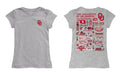 Oklahoma Sooners Hand Sketched Vive La Fete Impressions Artwork Grey Girls Cotton Short Sleeve Tee - Vive La Fête - Online Apparel Store