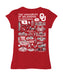 Oklahoma Sooners Hand Sketched Vive La Fete Impressions Artwork Red Girls Cotton Short Sleeve Tee - Vive La Fête - Online Apparel Store