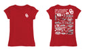 Oklahoma Sooners Hand Sketched Vive La Fete Impressions Artwork Red Girls Cotton Short Sleeve Tee - Vive La Fête - Online Apparel Store