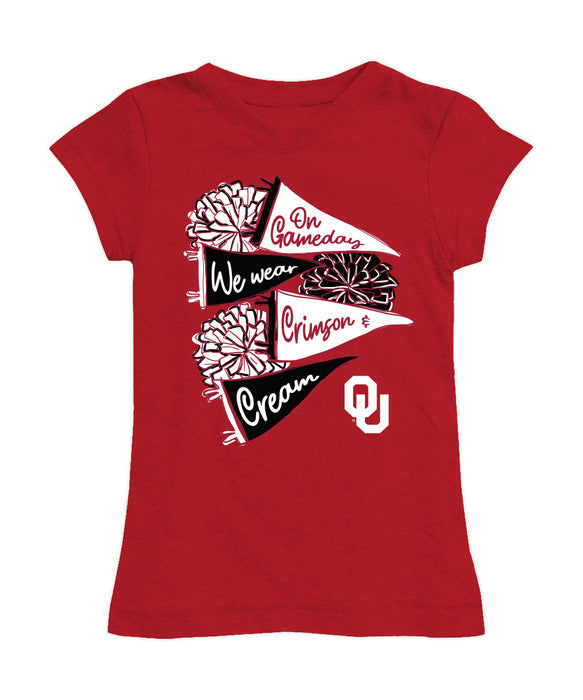 Oklahoma Sooners Girl´s Fitted Cotton T-shirt Red