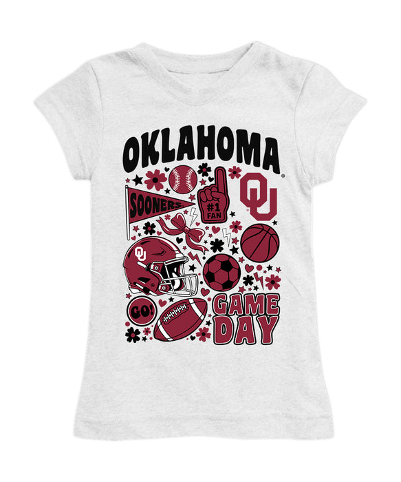 Oklahoma Sooners Girl´s Fitted Cotton T-shirt White