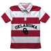 Oklahoma Sooners Stripes Short Sleeve Polo Box Shirt Red and White - Vive La Fête - Online Apparel Store