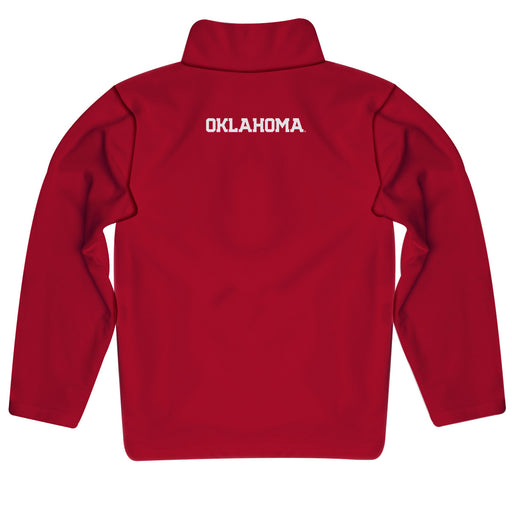 Oklahoma Sooners Vive La Fete Logo and Mascot Name Womens Red Quarter Zip Pullover - Vive La Fête - Online Apparel Store