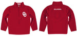 Oklahoma Sooners Vive La Fete Logo and Mascot Name Womens Red Quarter Zip Pullover - Vive La Fête - Online Apparel Store
