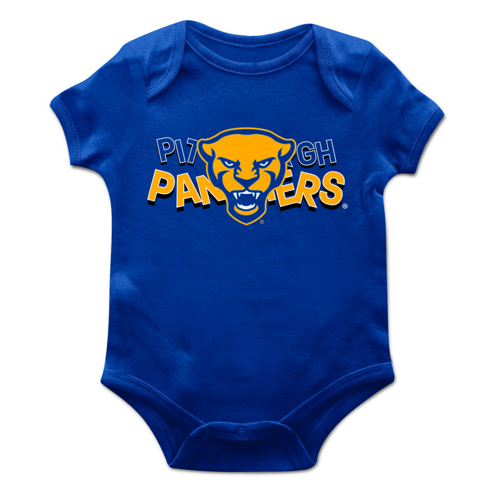 Pittsburgh Panthers UP Vive La Fete Infant Game Day Royal Short Sleeve Bodysuit