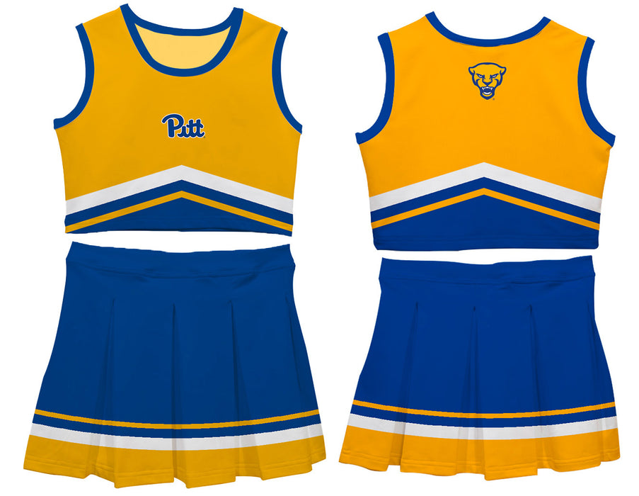 Pittsburgh Panthers UP Vive La Fete Game Day Gold and Royal Sleeveless Chearleader Set - Vive La Fête - Online Apparel Store