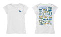 Pittsburgh Panthers UP Hand Sketched Vive La Fete Impressions Artwork White Girls Cotton Short Sleeve Tee - Vive La Fête - Online Apparel Store