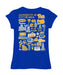 Pittsburgh Panthers UP Hand Sketched Vive La Fete Impressions Artwork Blue Girls Cotton Short Sleeve Tee - Vive La Fête - Online Apparel Store