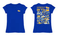 Pittsburgh Panthers UP Hand Sketched Vive La Fete Impressions Artwork Blue Girls Cotton Short Sleeve Tee - Vive La Fête - Online Apparel Store