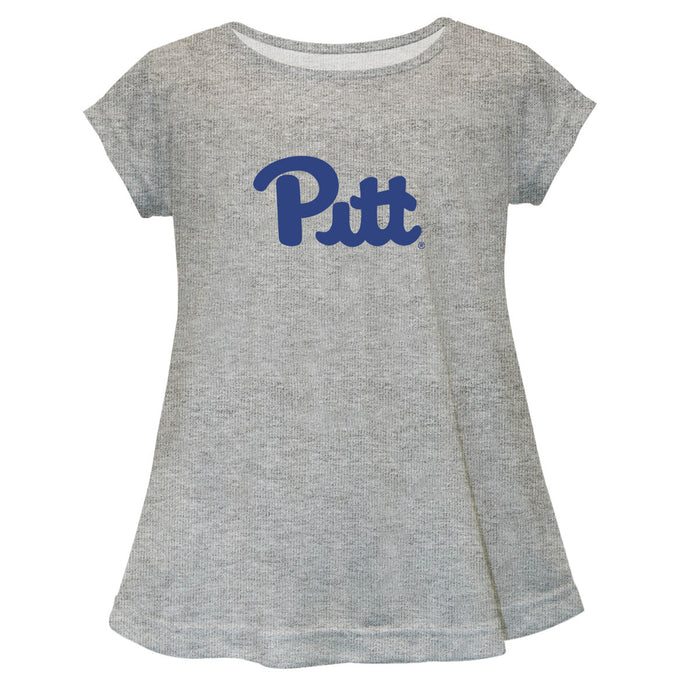 Pittsburgh Panthers UP Short Sleeve Youth Cotton Top Grey