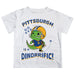 Pittsburgh Panthers UP Vive La Fete Dinorrific Boys Game Day White Short Sleeve Tee