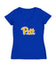 Pittsburgh Panthers UP Women's V-neck Fitted Cotton T-Shirt Royal