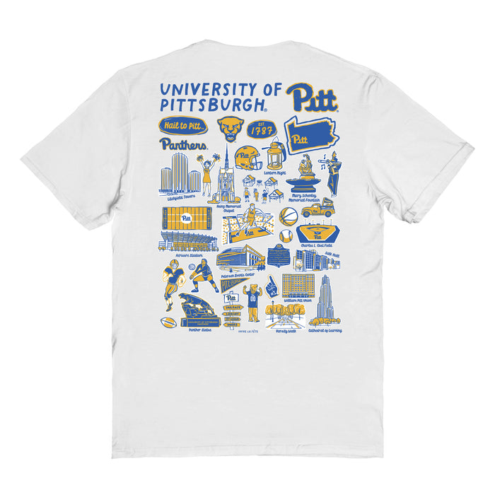 Pittsburgh Panthers UP Vive La Fete Impressions Artwork Royal Womens Cotton Tshirt - Vive La Fête - Online Apparel Store