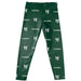 Portland State Vikings Vive La Fete Girls Game Day All Over Two Logos Elastic Waist Classic Play Green Leggings Tights