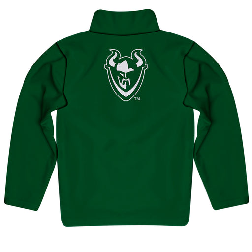 Portland State Vikings Vive La Fete Game Day Solid Green Quarter Zip Pullover Sleeves - Vive La Fête - Online Apparel Store