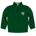 Portland State Vikings Vive La Fete Game Day Solid Green Quarter Zip Pullover Sleeves