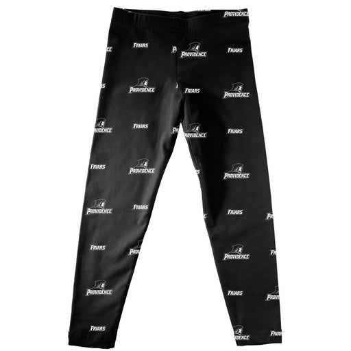 Providence Friars Vive La Fete Girls Game Day All Over Two Logos Elastic Waist Classic Play Black Leggings Tights
