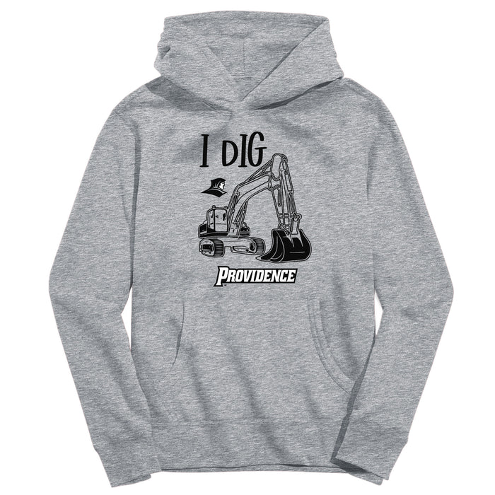 Providence Friars Excavator Heather Grey Cotton Youth Hoodie