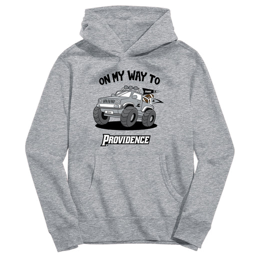 Providence Friars On My Way Monster Truck Heather Grey Cotton Youth Hoodie