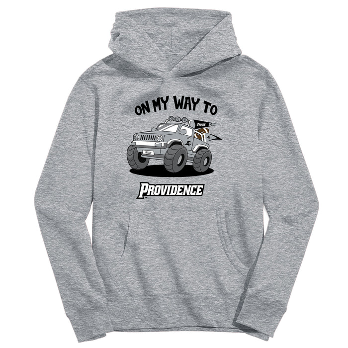 Providence Friars On My Way Monster Truck Heather Grey Cotton Youth Hoodie