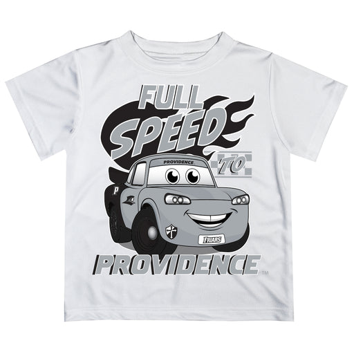 Providence Friars Vive La Fete Toy Racing Car Boys Game Day White Short Sleeve Tee